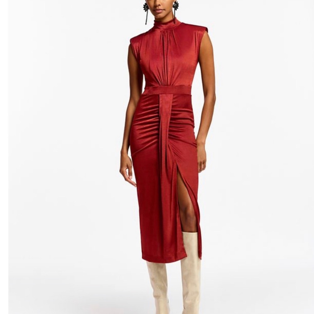 Essential Enron’s jersey dress burgundy color